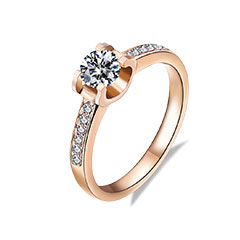 18K金镶嵌钻石戒指